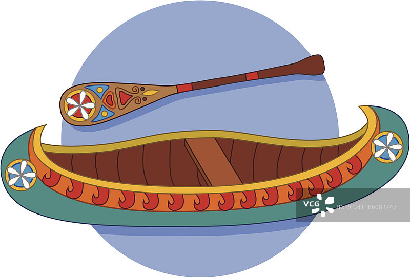 美洲原住民独木舟图片素材