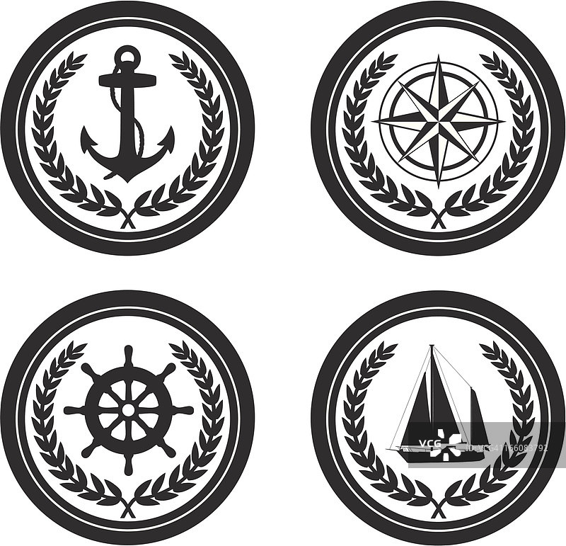 航海徽章图片素材