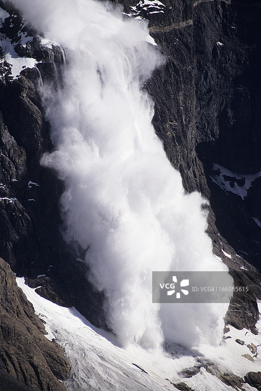 冰崩：百内国家公园，智利图片素材