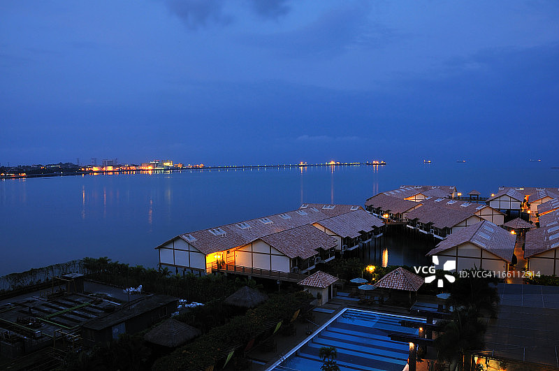 清晨的波德申港图片素材