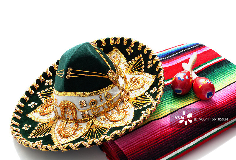 墨西哥帽子和毯子图片素材