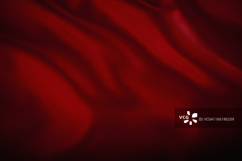 有褶皱的红色缎布背景图片素材