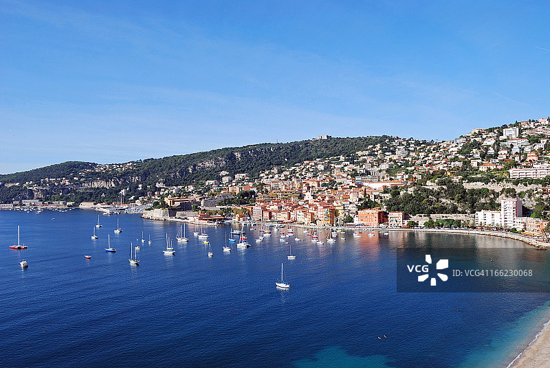 地中海沿岸的村庄图片素材