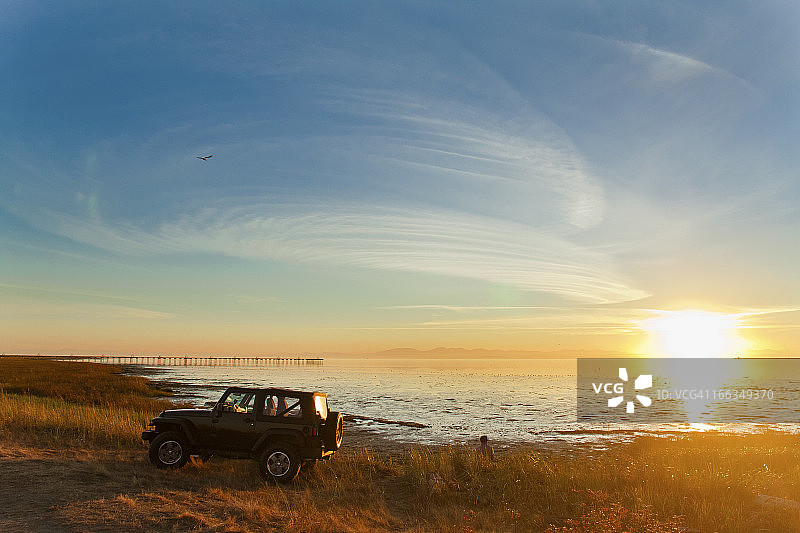 艾奥纳海滩日落图片素材