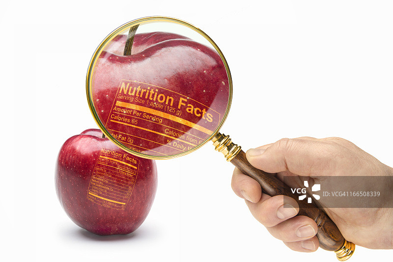 查看美味苹果的营养成分图片素材