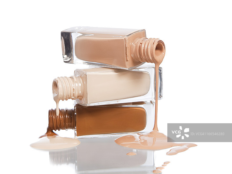 粉底液瓶泄漏图片素材