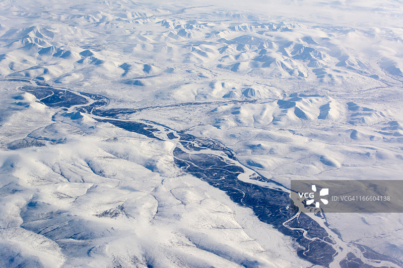 西伯利亚东北部鸟瞰图片素材