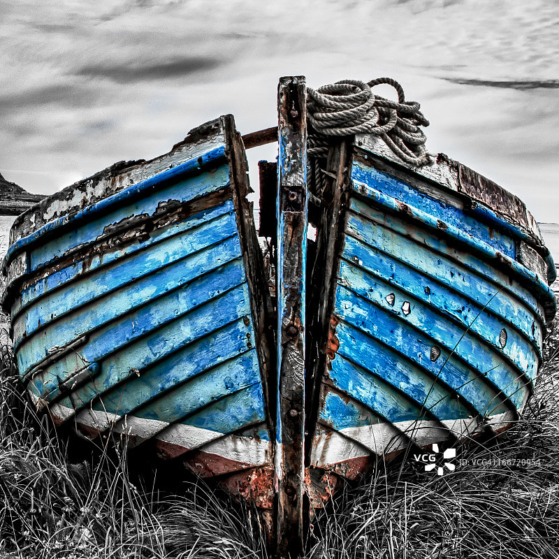 圣岛废弃的船图片素材