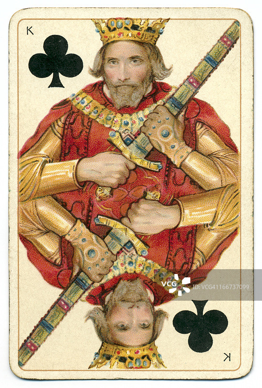 俱乐部国王：莎士比亚古董纸牌图片素材