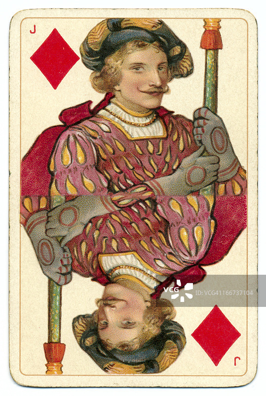 方块J莎士比亚复古Dondorf扑克牌图片素材