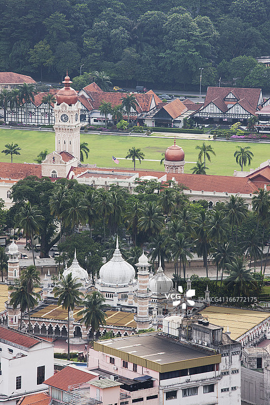吉隆坡占美清真寺、苏丹阿都沙末大厦和独立广场图片素材