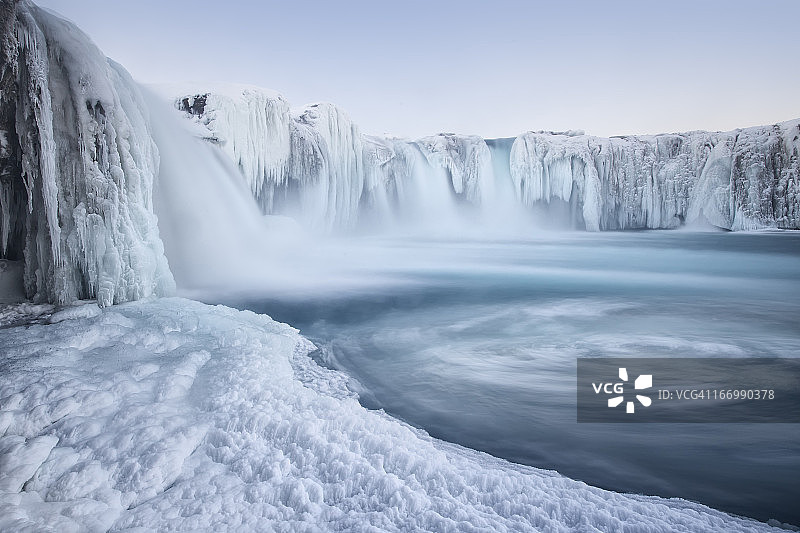 冰岛米湖众神瀑布图片素材