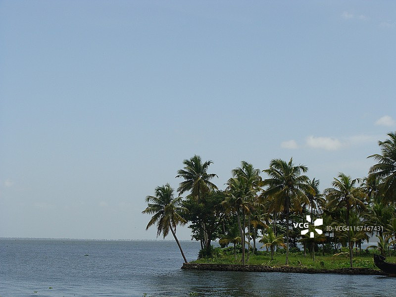 喀拉拉邦库马拉孔韦姆巴纳德湖图片素材