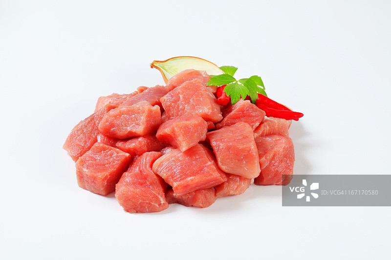 用于炖肉的猪肉块图片素材