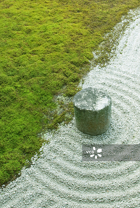 苔藓与沙地花园图片素材