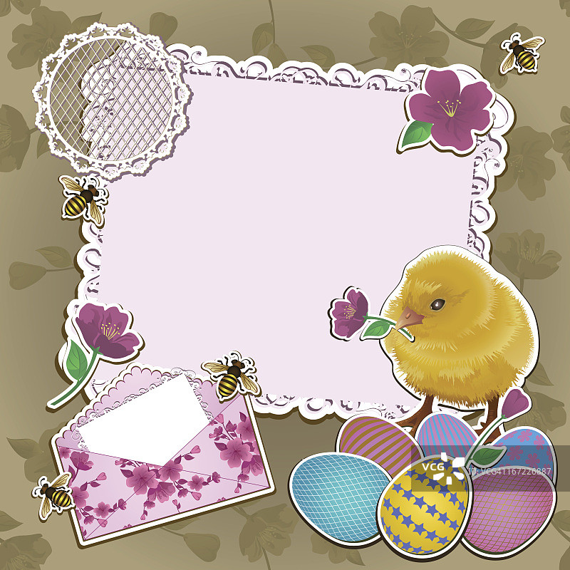 复活节卡片图片素材