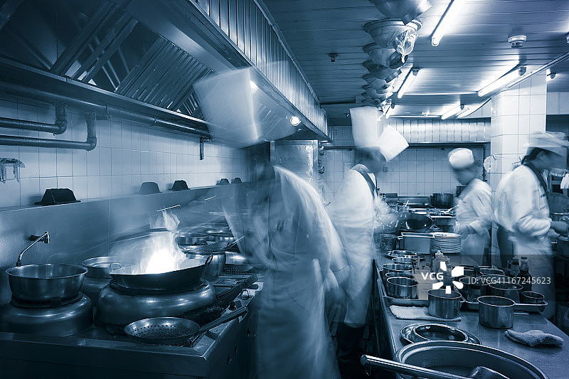 餐厅厨房内景图片素材