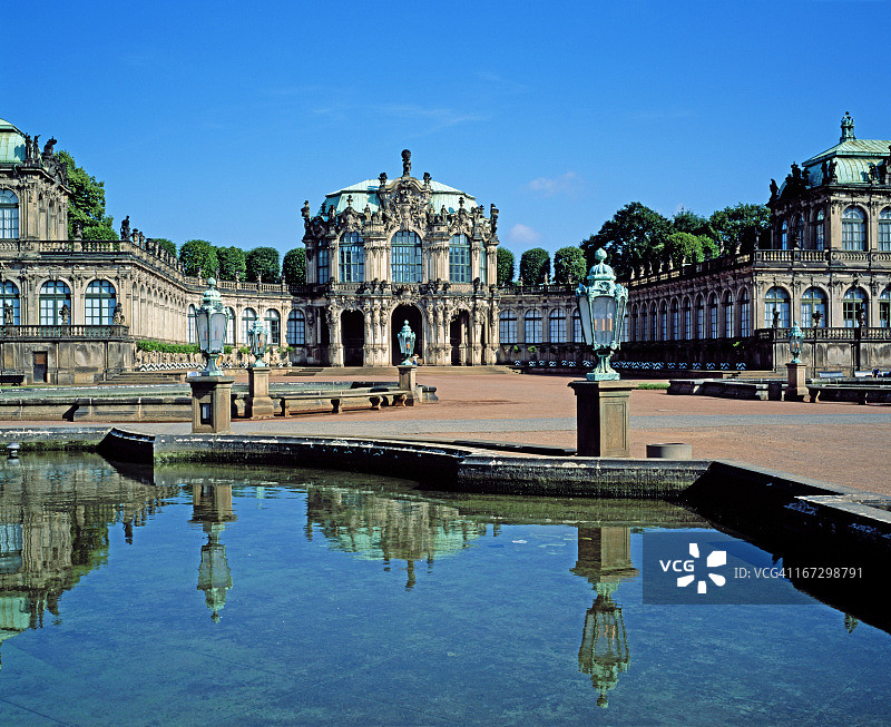 茨温格宫，德国德累斯顿图片素材
