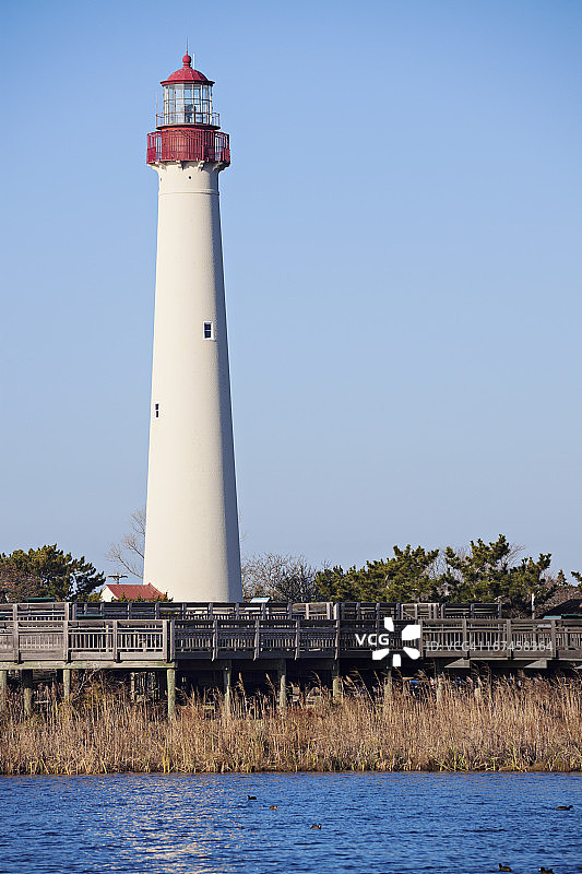 美国新泽西州梅角，灯塔图片素材