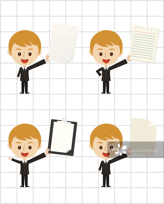 拿着文件的商人图片素材