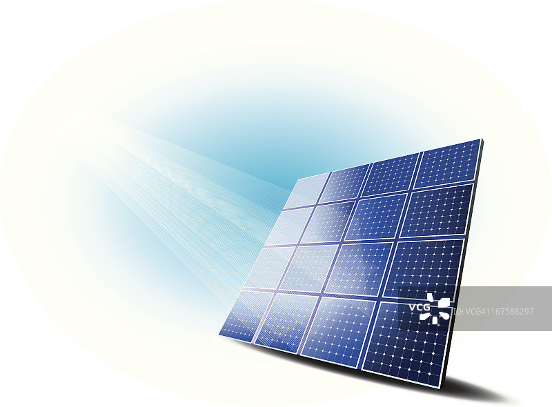 可再生能源：太阳能电池板图片素材