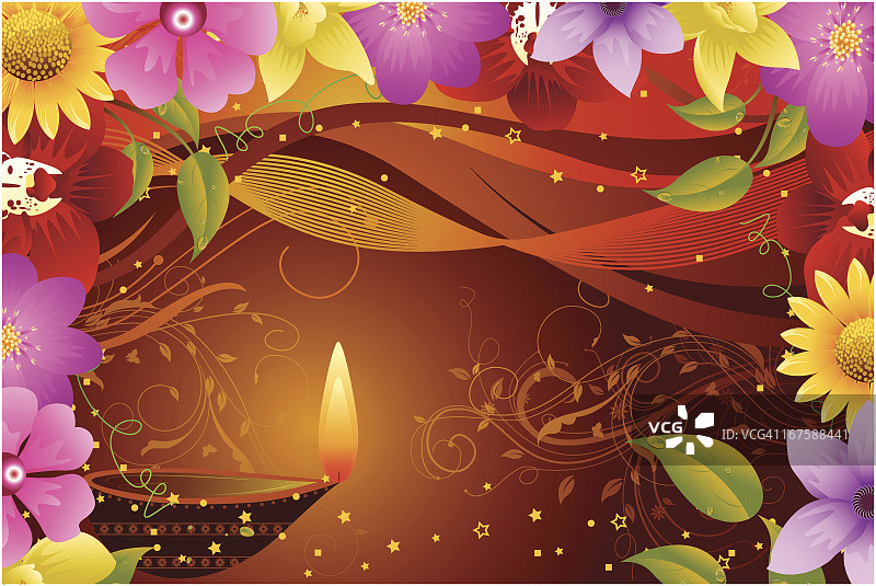 排灯节灯背景图片素材
