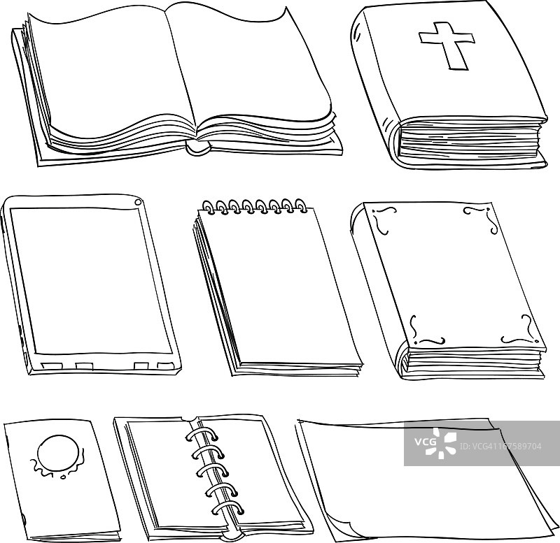 黑白书籍图片素材