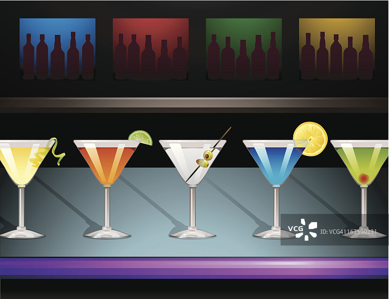 马提尼酒吧图片素材