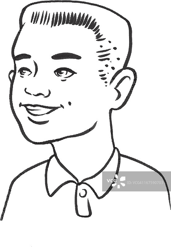 复古寸头小孩图片素材