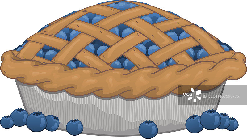 蓝莓派图片素材