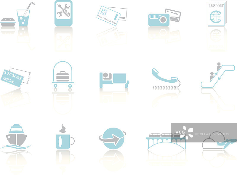 简约蓝色旅行背景图片素材