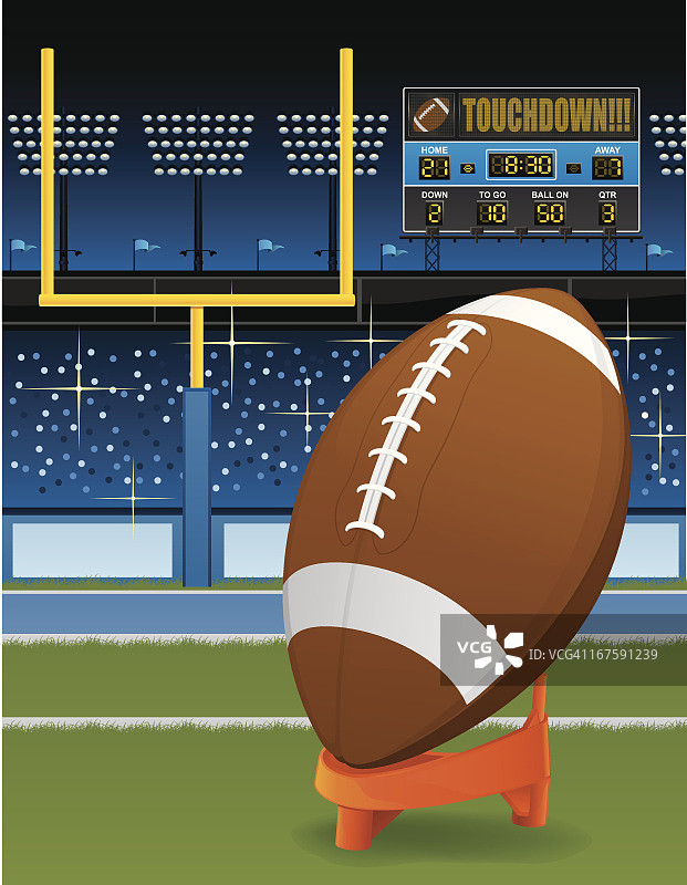 足球和球门柱图片素材