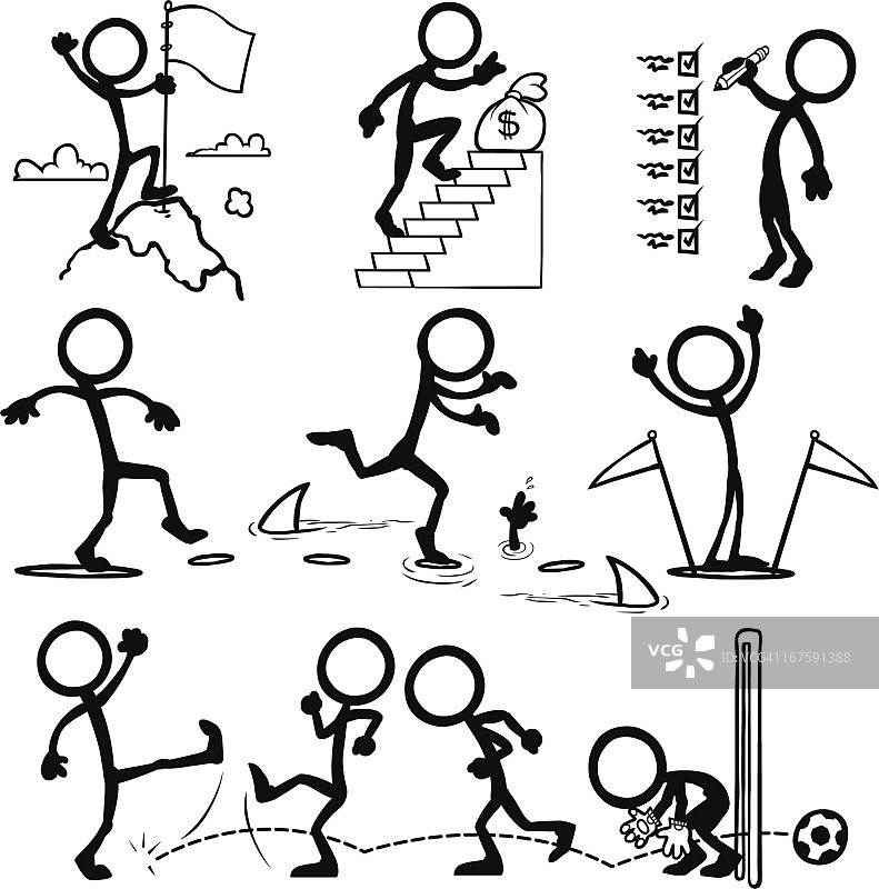 火柴人目标图片素材