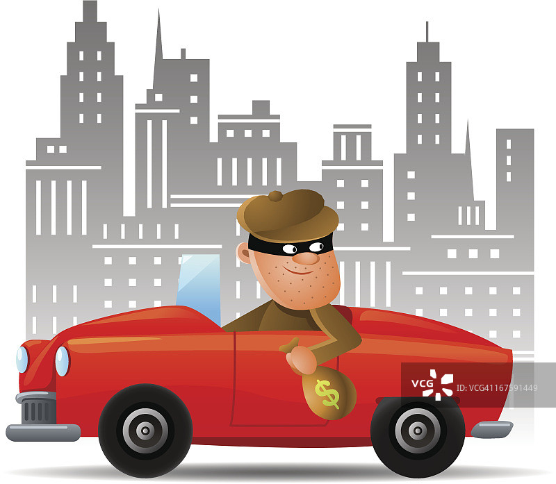 有汽车的小偷图片素材