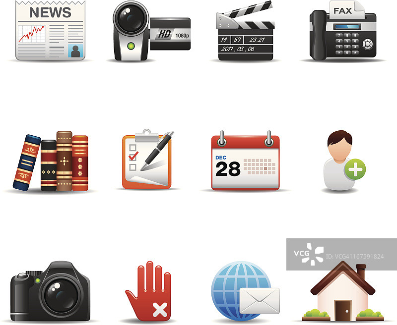 社交媒体图标集|优雅系列图片素材