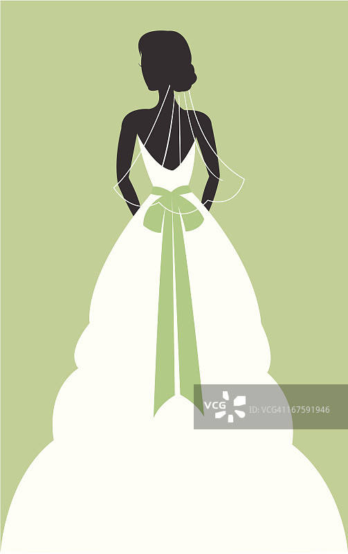 新娘剪影图片素材