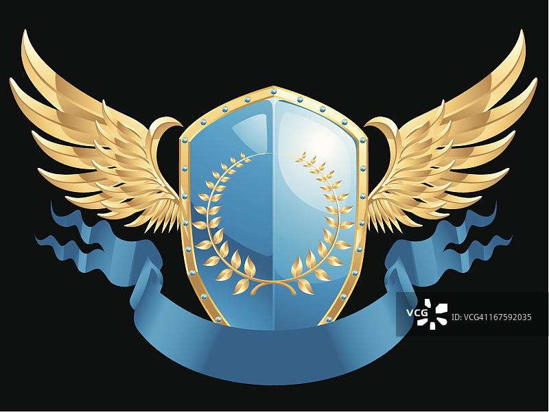 带翅膀的盾牌图片素材