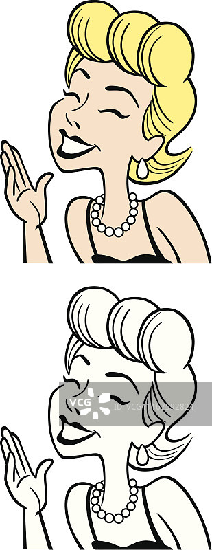 复古卡通女人图片素材