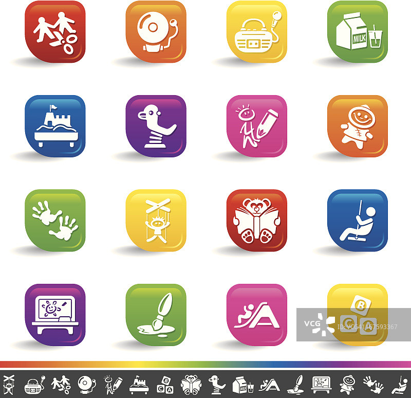 学龄前图标 | 彩虹系列图片素材
