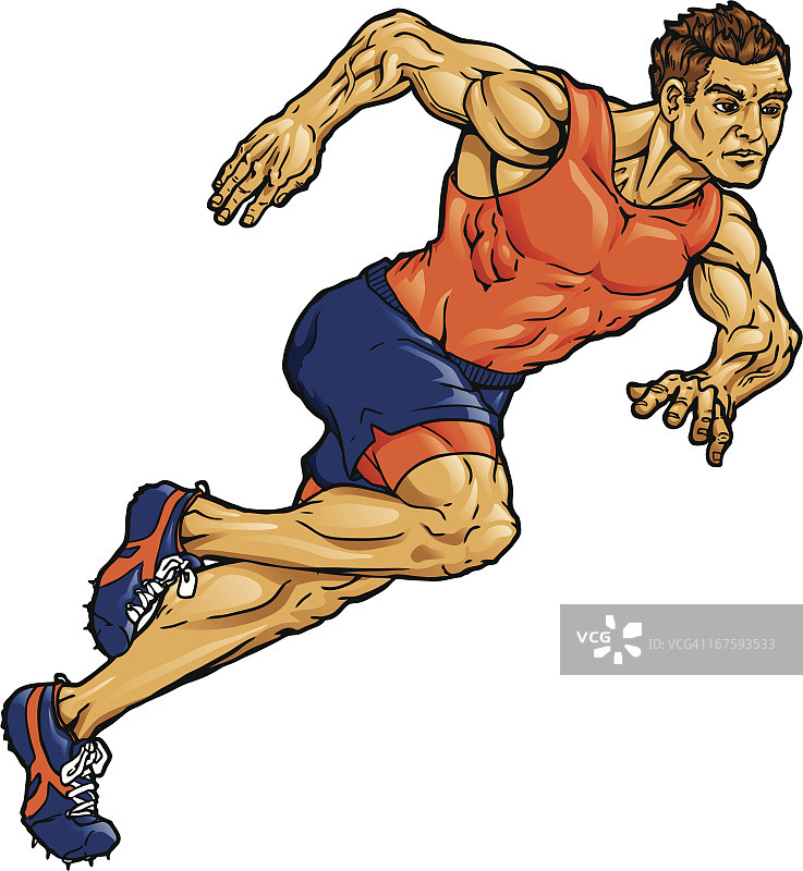 田径短跑运动员图片素材