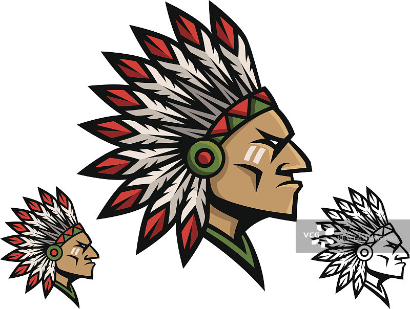 印第安酋长吉祥物图片素材