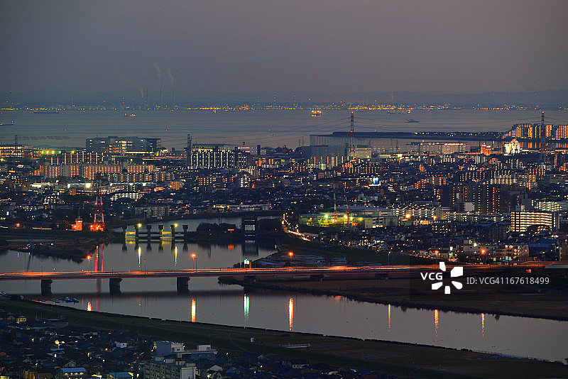 流入东京湾的河流图片素材