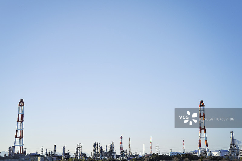 日本三重县的工厂区图片素材