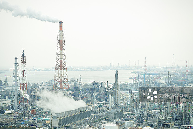 日本三重县的工厂区图片素材