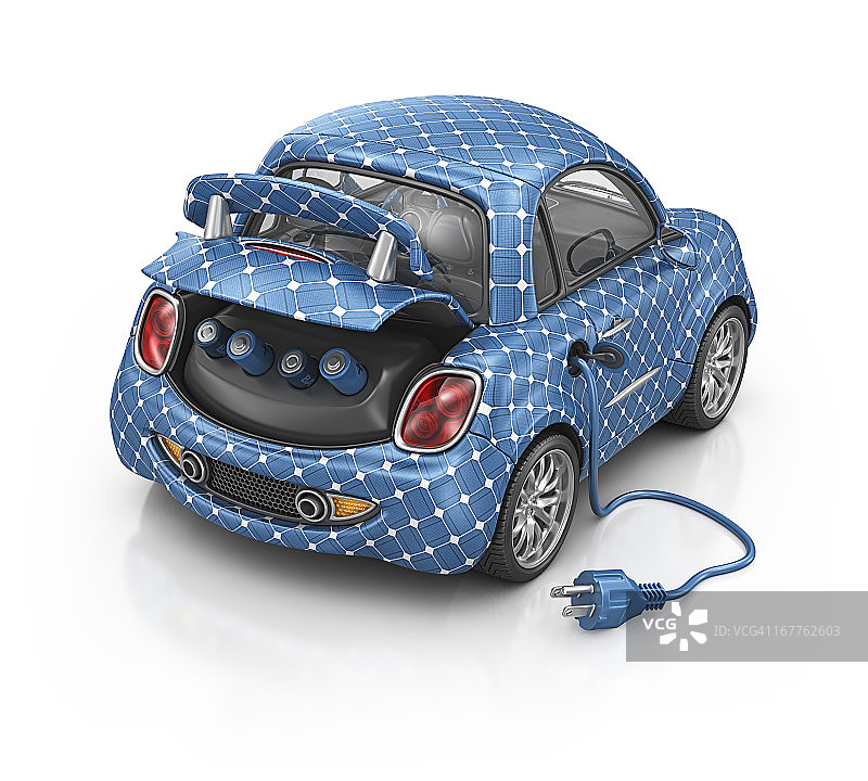 太阳能电动汽车图片素材