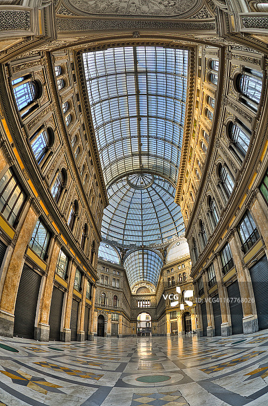 那不勒斯翁贝托一世拱廊街（意大利）图片素材