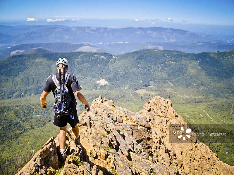 山脊徒步图片素材