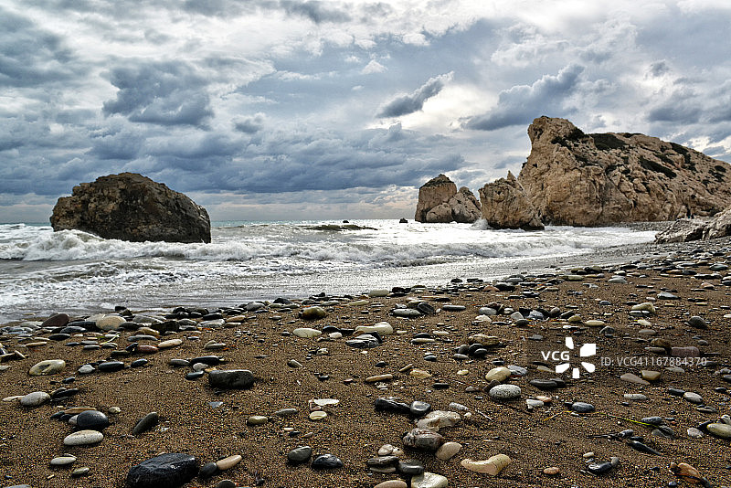塞浦路斯阿芙洛狄忒出生地的3D云朵图片素材