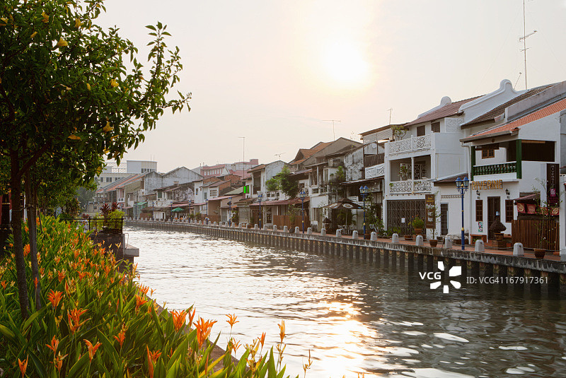 流经马来西亚马六甲的河流图片素材