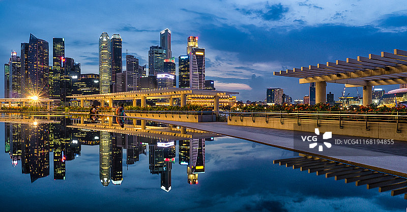 新加坡珊顿道天际线图片素材
